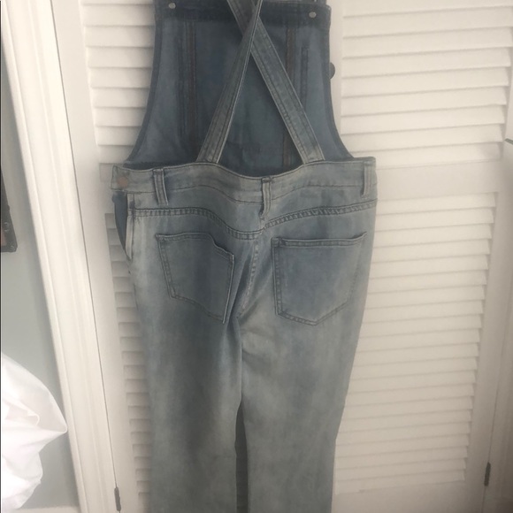 Free People Washed Denim Overalls - Picture 7 of 8